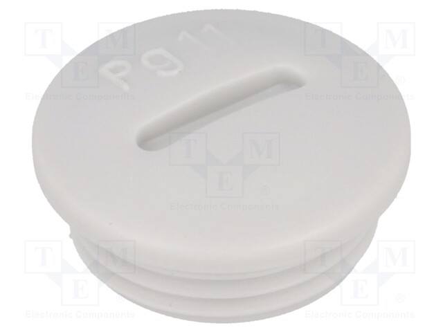 Stopper; PG11; IP54; Mat: polystyrene; light grey