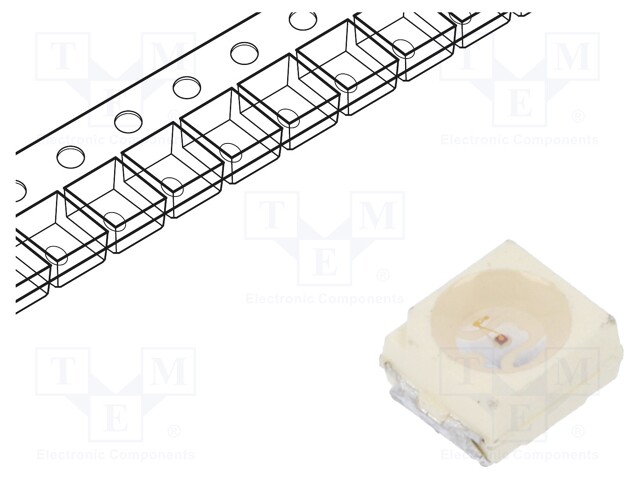 LED; SMD; 3528,PLCC2; yellow; 5.6÷14mcd; 3.5x2.8x1.75mm; 60°; 2mA