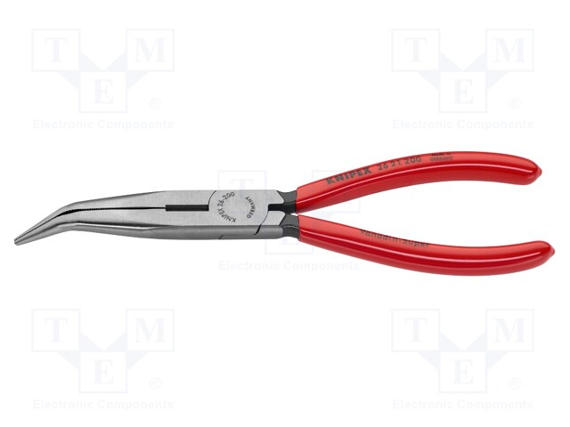 Pliers; cutting,half-rounded nose,universal; 200mm