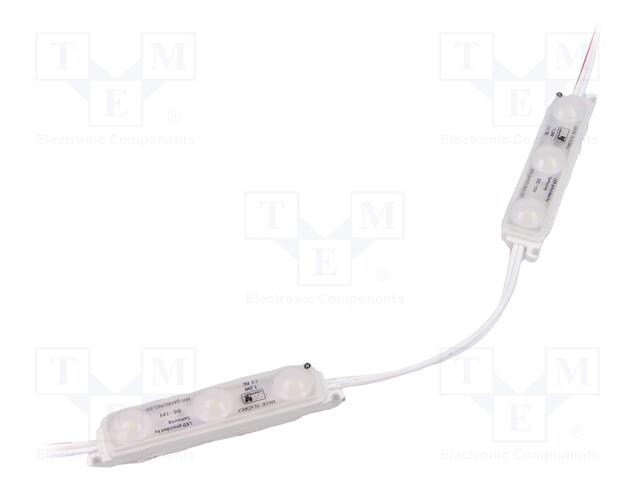 LED; white cold; 6000-8000K; 120lm; 165°; No.of diodes: 3; 98mA; 12V