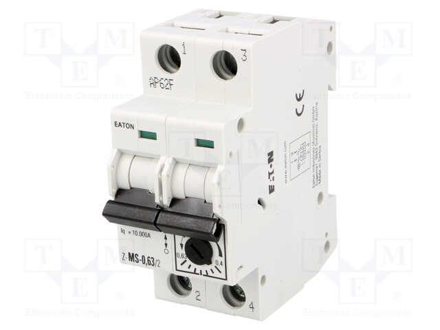 Motor breaker; 0.12kW; 220÷440VAC; DIN; 0.4÷0.63A; IP20; -25÷50°C