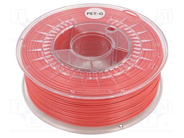 Filament: PET-G; 1.75mm; pink; 220÷250°C; 1kg