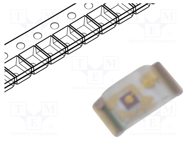 LED; SMD; 0402; red; 55÷195mcd; 1x0.5x0.2mm; 125°; 2÷2.4V; 20mA