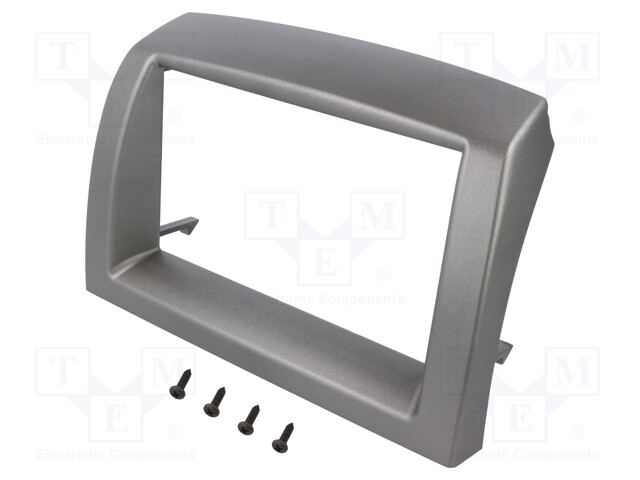 Radio mounting frame; Lancia; 2 DIN; silver