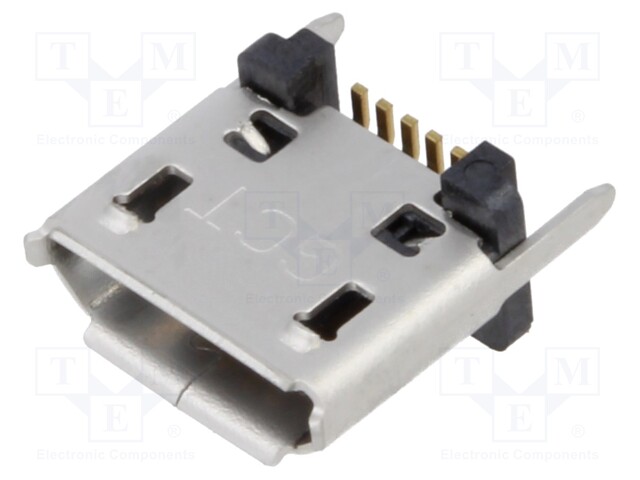 Socket; USB B micro; SMT; PIN: 5; vertical; USB 2.0; 1.8A
