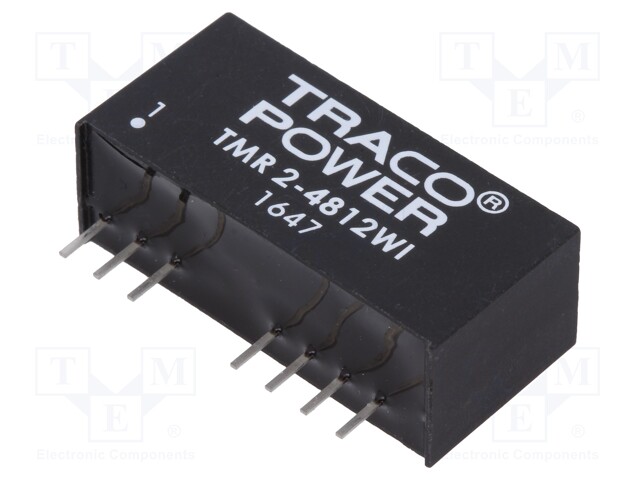 Converter: DC/DC; 2W; Uin: 18÷75V; Uout: 12VDC; Iout: 165mA; SIP9