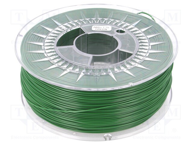 Filament: ABS+; 1.75mm; green; Printing temp: 230÷240°C; 1kg