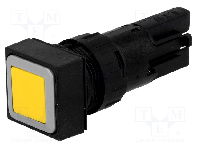 Switch: push-button; Stabl.pos: 1; 16mm; yellow; Pos: 2; -25÷70°C