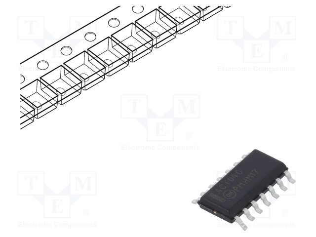 IC: digital; inverter; NOT; Channels: 6; IN: 1; SMD; SO14; Series: ACT