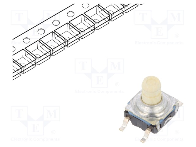 Microswitch TACT; SPST-NO; Pos: 2; 0.05A/32VDC; SMT; none; 7.7mm