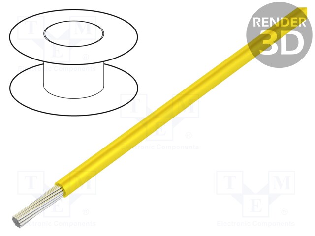 Wire; ÖLFLEX® HEAT 260 SC; stranded; Cu; 1x18AWG; teflon; yellow