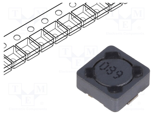 Inductor: wire; SMD; 68uH; 610mA; 520mΩ; 7.3x7.3x3.4mm; ±20%