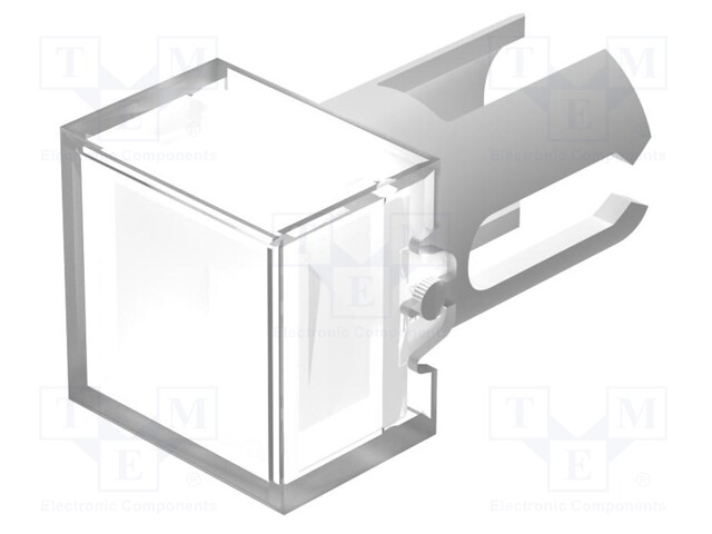 Lamp lens; 19; white; plastic; 7.3x7.3mm