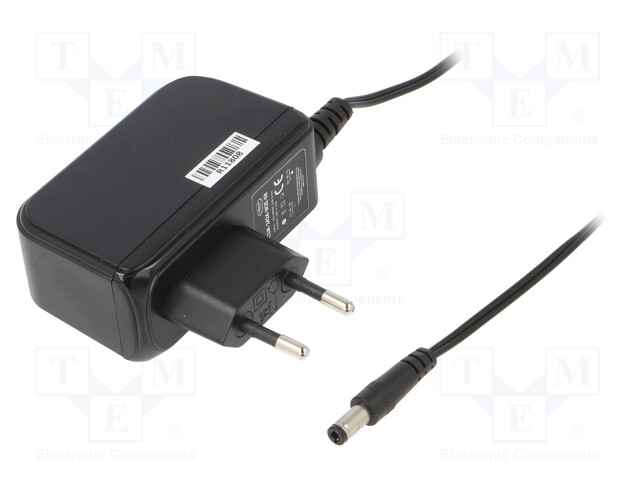 Power supply: switched-mode; 24VDC; 1A; Out: 5,5/2,5; 24W; Plug: EU