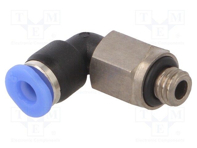 Push-in fitting; angled; M5; -0.95÷10bar; 3mm