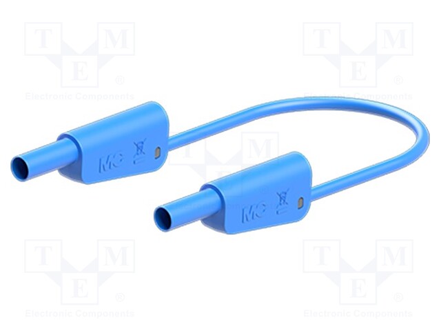 Test lead; 32A; 4mm banana plug-4mm banana plug; Len: 2m; blue