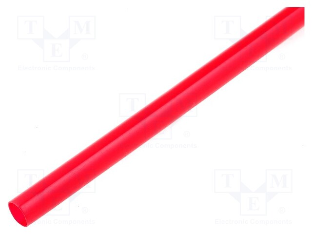 Heat shrink sleeve; 6.4mm; L: 1m; 2: 1; red; Temp: -55÷125°C