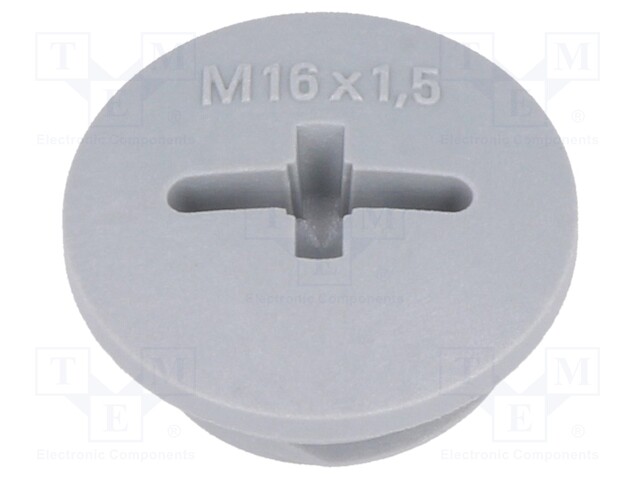 Stopper; M16; IP54; Mat: polyamide; dark grey