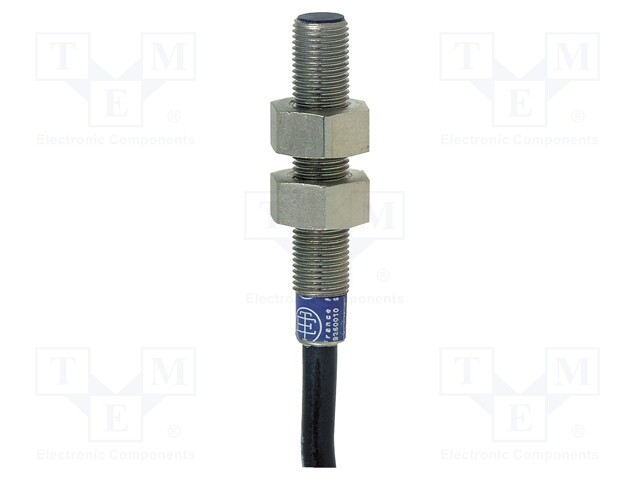 Inductive Proximity Sensor, OsiSense XS Series, Cylindrical, M5 , 1 mm, NPN, 5 V to 24 V, Pre-wired