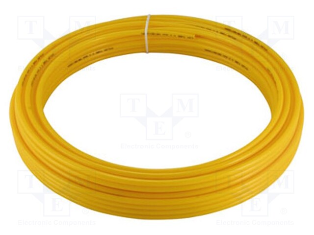 Pneumatic tubing; 15bar; L: 20m; r bending min: 13mm; nylon; yellow