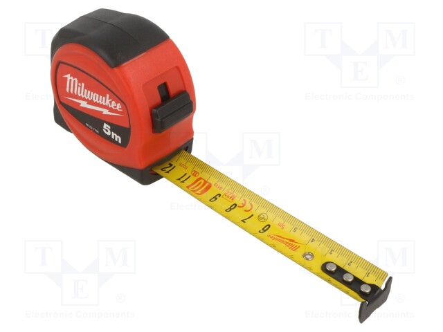 Measuring tape; L: 5m; Width: 25mm; slim