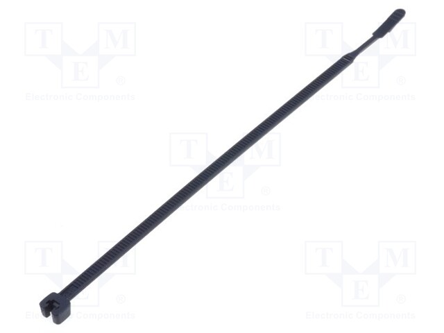 Cable tie; L: 160mm; W: 3.6mm; polyamide; 130N; black; Ømax: 38mm