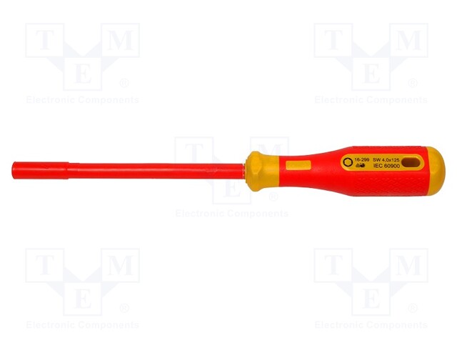 Screwdriver; insulated; hex socket; HEX 4mm; Blade length: 125mm