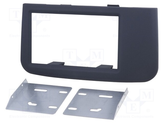 Radio mounting frame; Volvo; 2 DIN; black