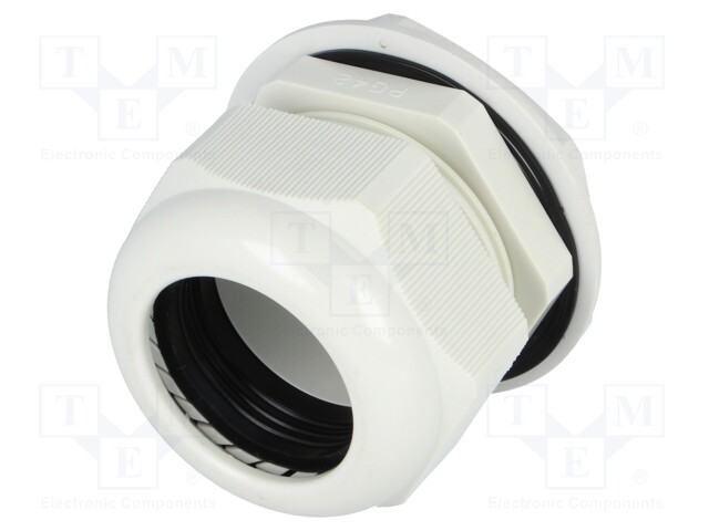 Cable gland; PG42; IP68; Mat: polyamide; grey; UL94V-2; 25.4mm