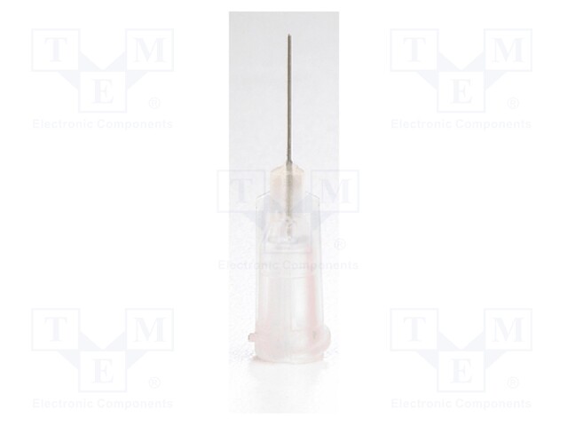 Dispensing Tip, Needle, Stainless Steel, TE Series, Clear, 0.25 ", 50 Pack