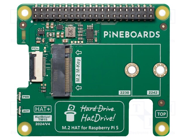 Expansion board; PCIe; adapter; Raspberry Pi 5; 65x56.5mm; 3A