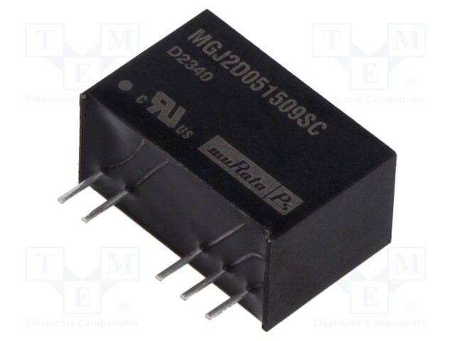 Isolated Board Mount DC/DC Converter, Gate Drive, 2 Output, 2 W, 15 V, 80 mA, -8.7 V