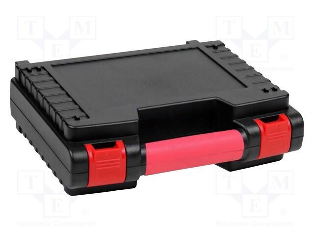 Container: transportation case; 273x222x84mm; black/red; ABS