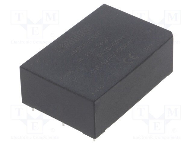 Converter: AC/DC; 22.5W; Uout: 9VDC; Iout: 2.5A; 81%; Mounting: PCB