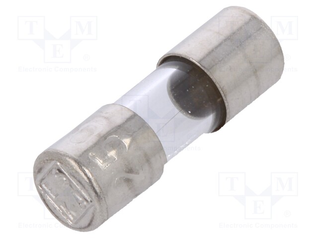 Fuse: fuse; quick blow; 0.1A; 250VAC; cylindrical,glass; 5x15mm