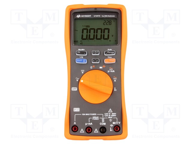 Digital multimeter; LCD 4,5 digit (10000); True RMS AC; IP67