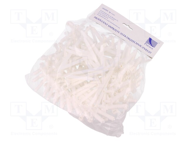 Holder; white; Ømount.hole: 10mm; L: 130mm; 50pcs; Man.series: UM 10