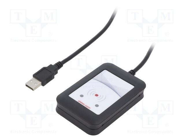 RFID reader; 4.3÷5.5V; USB; Range: 100mm; 88x56x18mm; 140mA; black