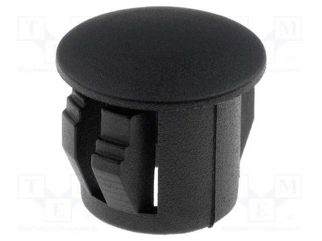 Stopper; polyamide; Wall thick: 3.3mm; Øhole: 9mm; H: 10.1mm; black