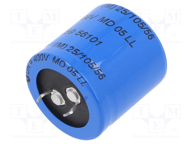 Capacitor: electrolytic; SNAP-IN; 100uF; 400VDC; Ø30x30mm; ±20%