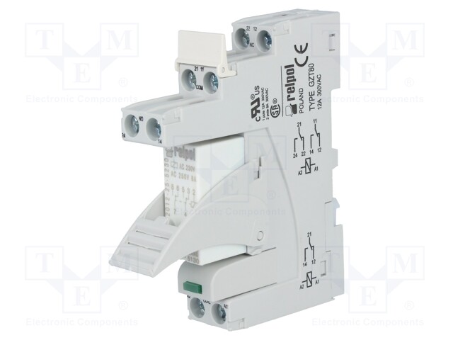 Relay: interface; DPDT; Ucoil: 230VAC; 8A; 8A/230VAC; 8A/24VDC; 2kVA