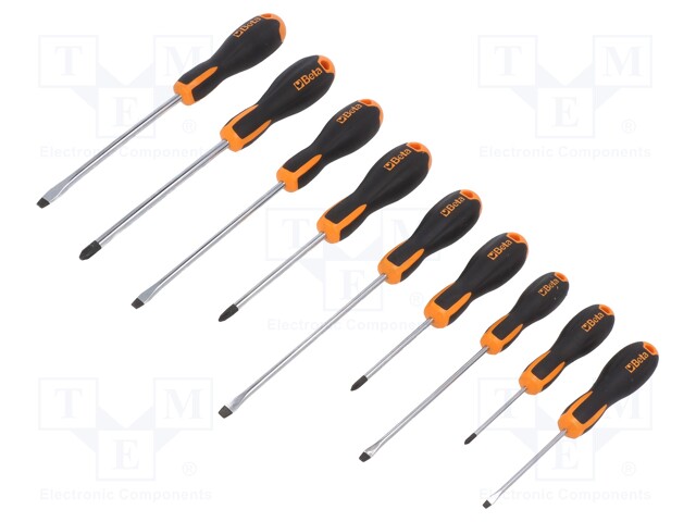 Kit: screwdrivers; Pcs: 10; Phillips,slot; EVOX