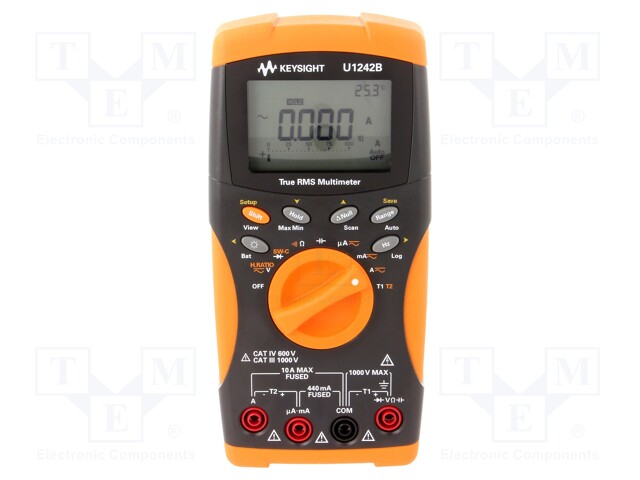 Digital multimeter; Bargraph: 21segm; True RMS; Resol: 0.1°C