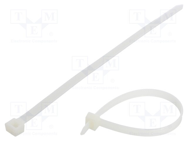 Cable tie; L: 213mm; W: 7.6mm; polyamide; 533N; natural; Ømax: 58mm