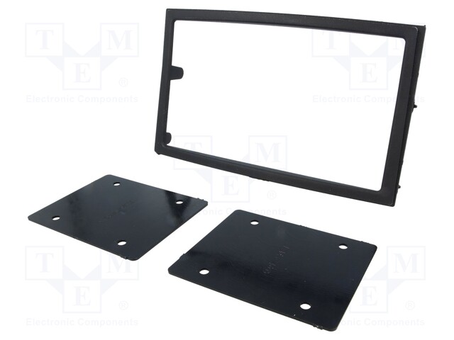 Radio mounting frame; Nissan; 2 DIN; black