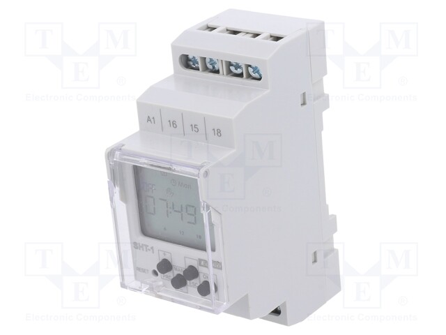 Programmable time switch; Range: 1 year; SPDT; 230VAC; DIN