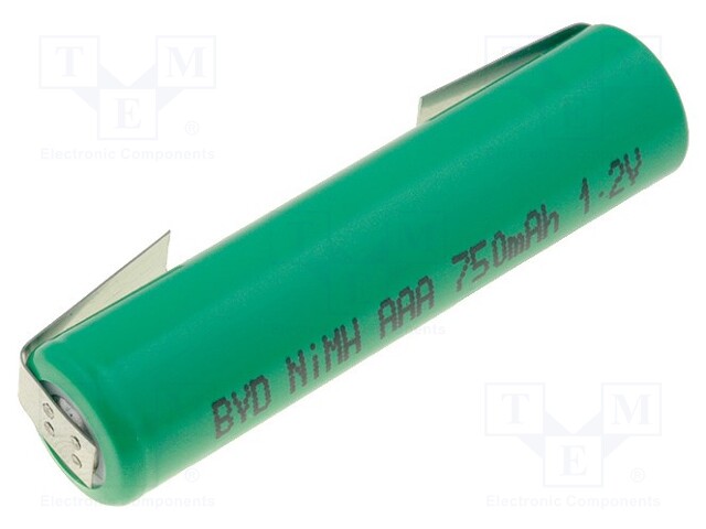Re-battery: Ni-MH; AAA,R3; 1.2V; 700mAh; Leads: soldering lugs