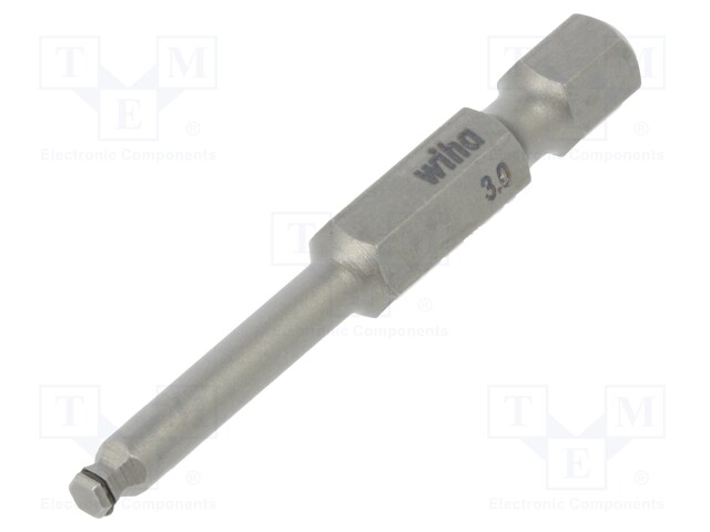 Screwdriver bit; Allen hex key,spherical; HEX 3mm