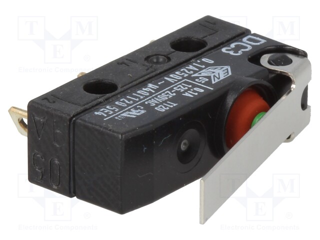 Microswitch SNAP ACTION; SPDT; 0.1A/250VAC; ON-(ON); Pos: 2; IP67