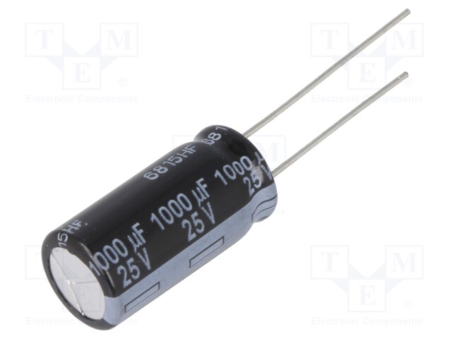 Capacitor: electrolytic; low impedance; THT; 1000uF; 25VDC; ±20%